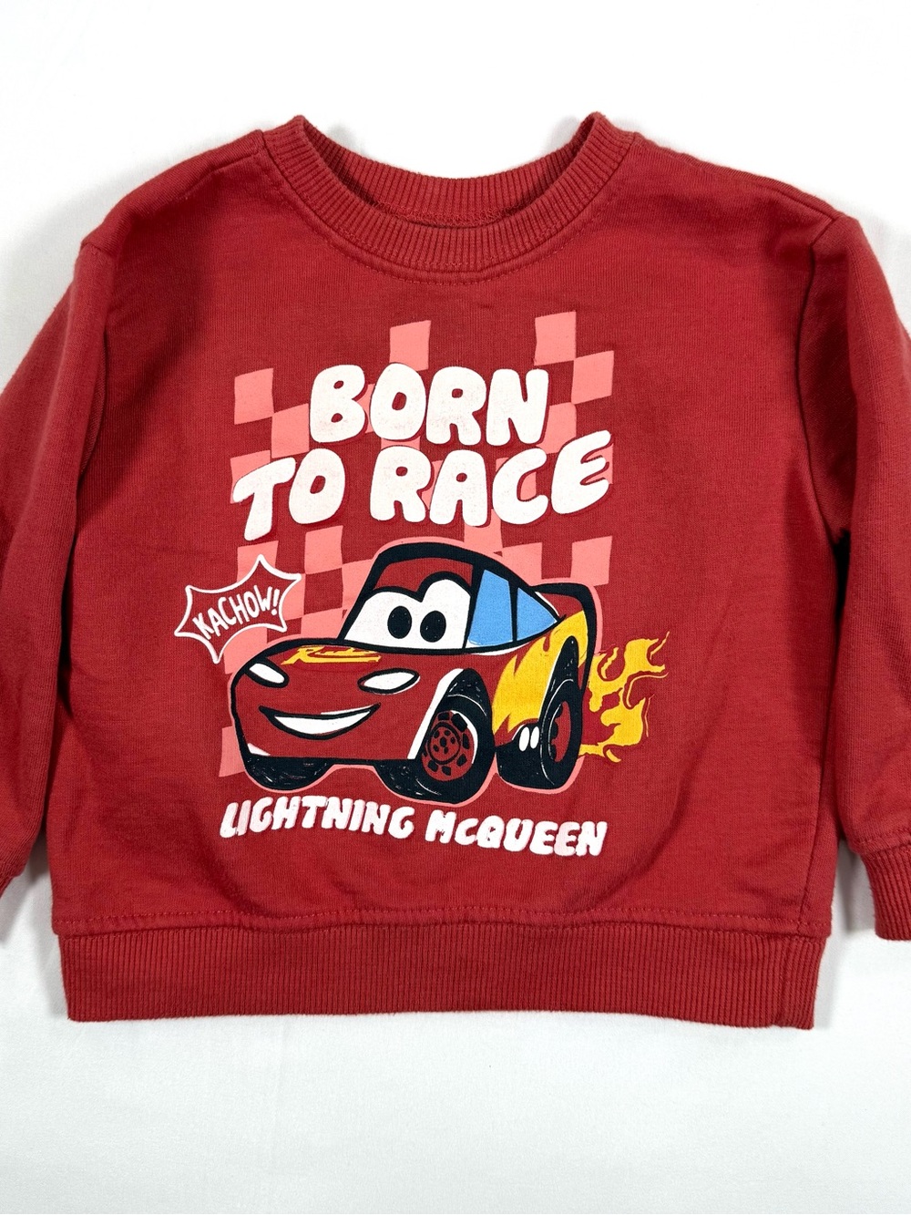 DISNEY Baby Boys Lightning McQueen Cars Fleece Sweatshirt 12M Pixar Racing